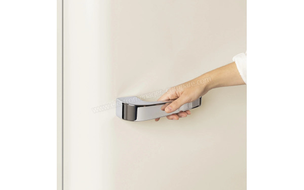 CREATE Retro Fridge 281L Argent Beige - Poign&eacute;e argent
