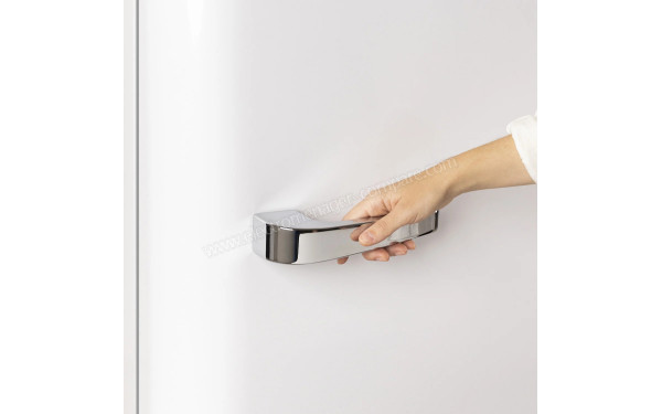 CREATE Retro Fridge 281L Argent Blanc - Poign&eacute;e Argent