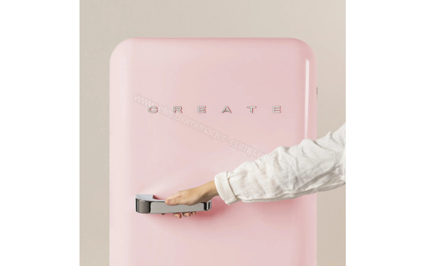 CREATE Retro Fridge 281L Argent Rose Pastel - Mise en situation