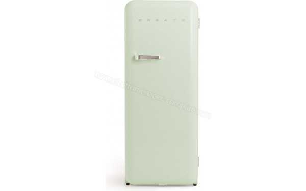 CREATE Retro Fridge 281L Argent Vert Pastel - Vue de face