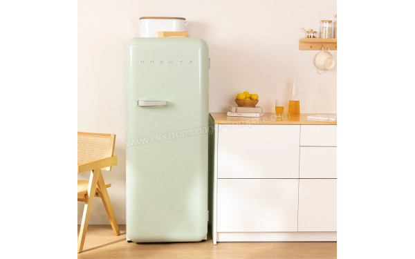 CREATE Retro Fridge 281L Argent Vert Pastel - Mise en situation