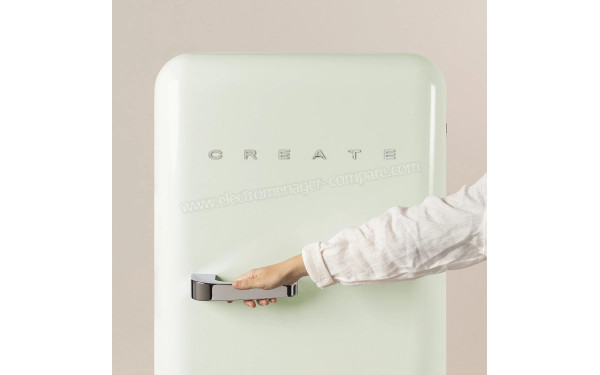 CREATE Retro Fridge 281L Argent Vert Pastel - Mise en situation