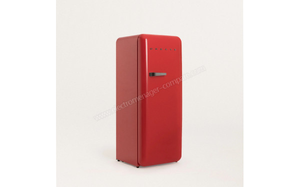 CREATE Retro Fridge 281L Black Rouge - Vue 3/4 gauche