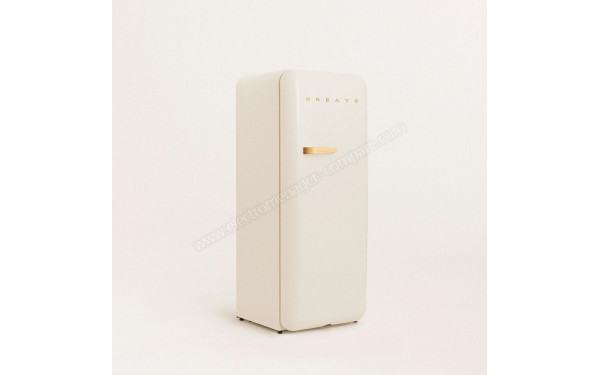 CREATE Retro Fridge 281L Bois Beige - Vue 3/4 gauche