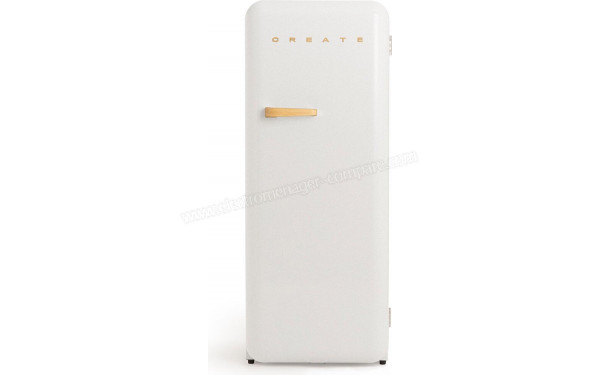 CREATE Retro Fridge 281L Bois Blanc - Vue de face