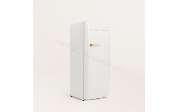 CREATE Retro Fridge 281L Bois Blanc - Vue 3/4 gauche