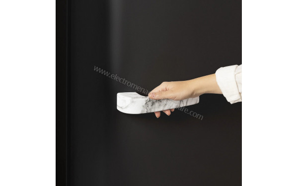 CREATE Retro Fridge 281L Marbre Noir - Poign&eacute;e couleur marbre