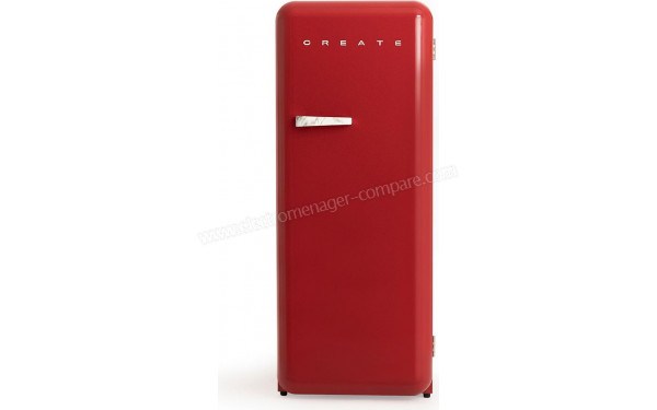 CREATE Retro Fridge 281L Marbre Rouge - Vue de face