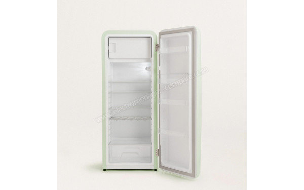 CREATE Retro Fridge 281L Marbre Vert Pastel - Vue de l'int&eacute;rieur