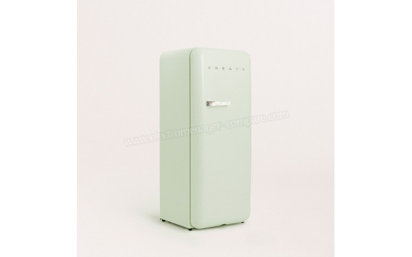 CREATE Retro Fridge 281L Marbre Vert Pastel - Vue 3/4 gauche