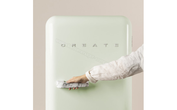 CREATE Retro Fridge 281L Marbre Vert Pastel - Mise en situation