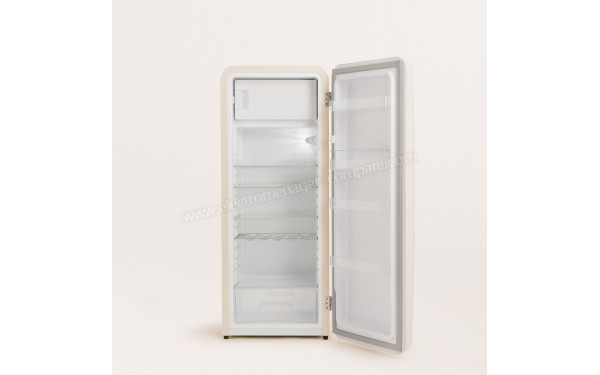CREATE Retro Fridge 281L Black Beige - Vue de l'int&eacute;rieur