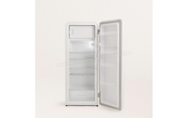 CREATE Retro Fridge 281L Black Blanc - Vue de l'int&eacute;rieur