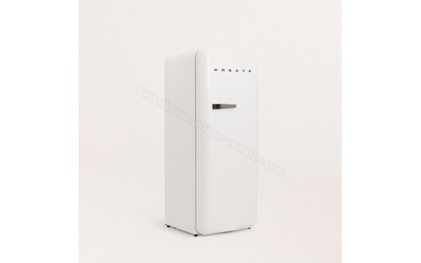 CREATE Retro Fridge 281L Black Blanc - Vue 3/4 gauche