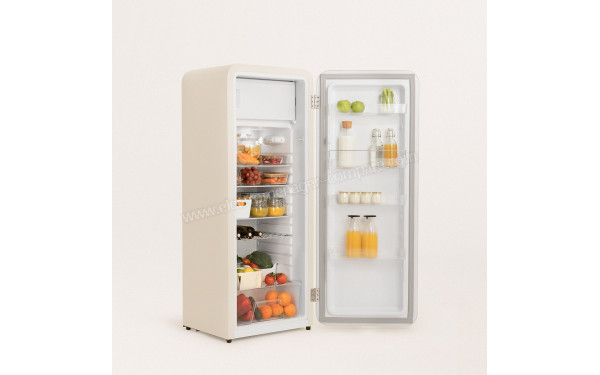 CREATE Retro Fridge 281L Or Beige - Vue de l'int&eacute;rieur