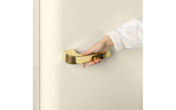 CREATE Retro Fridge 281L Or Beige - Poign&eacute;e Or