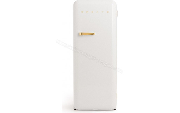 CREATE Retro Fridge 281L Or Blanc - Vue de face