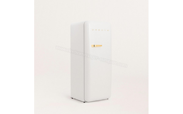 CREATE Retro Fridge 281L Or Blanc - Vue 3/4 gauche