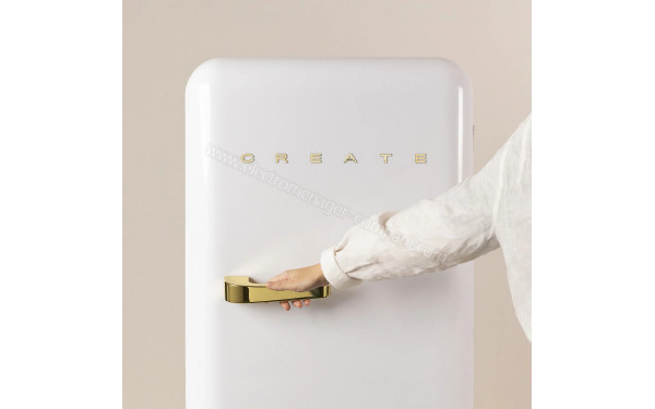 CREATE Retro Fridge 281L Or Blanc - Vue de face