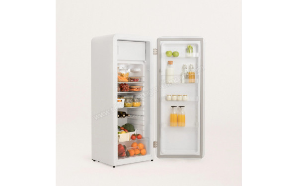 CREATE Retro Fridge 281L Or Blanc - Vue de l'int&eacute;rieur