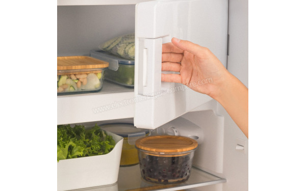 CREATE Retro Fridge 281L Or Rouge - Ouverture du freezer