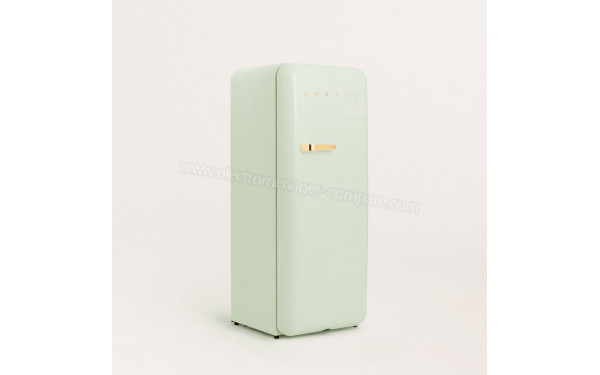 CREATE Retro Fridge 281L Or Vert Pastel - Vue 3/4 gauche