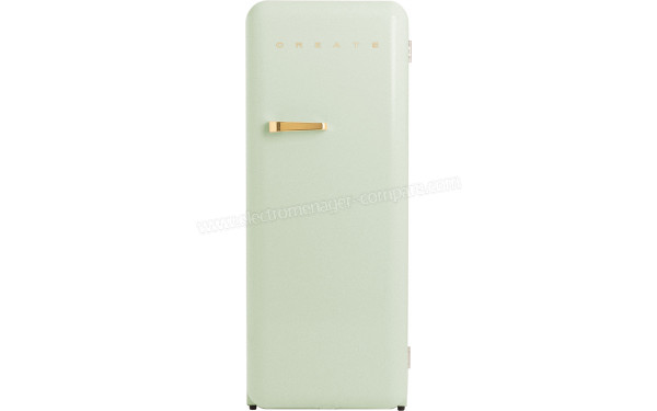 CREATE Retro Fridge 281L Or Vert Pastel - Vue de face