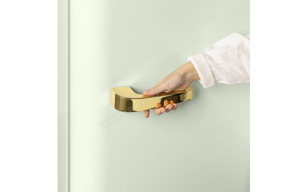 CREATE Retro Fridge 281L Or Vert Pastel - Poign&eacute;e Or