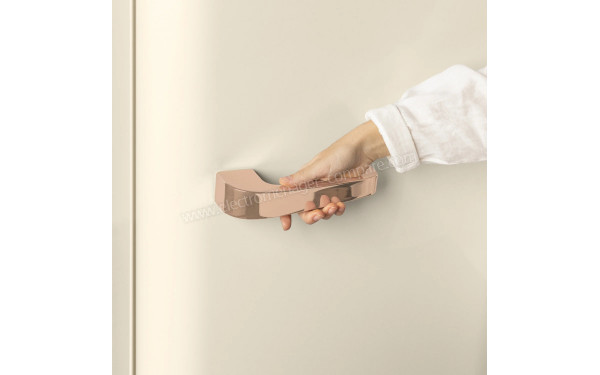 CREATE Retro Fridge 281L Rose Gold Beige - Poign&eacute;e Rose Gold