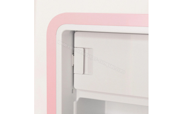 CREATE Retro Fridge 281L Rose Gold Rose Pastel - porte du freezer