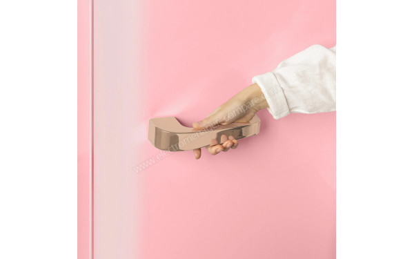 CREATE Retro Fridge 281L Rose Gold Rose Pastel - Poign&eacute;e Rose Gold