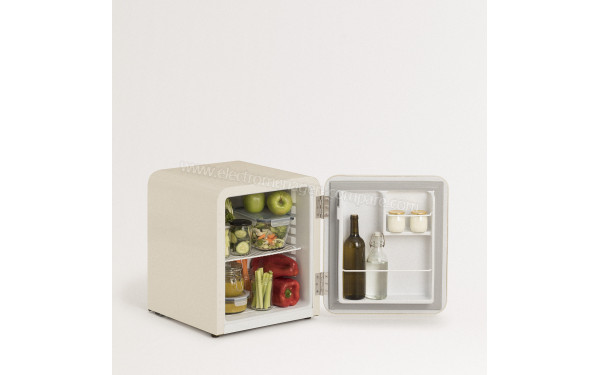 CREATE Retro Fridge 48L Bois Beige - Vue de l'int&eacute;rieur