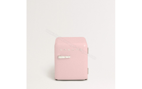 CREATE Retro Fridge 48L Marbre Rose - Vue de face