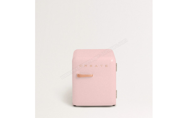 CREATE Retro Fridge 48L Rose Gold Rose - Vue de face