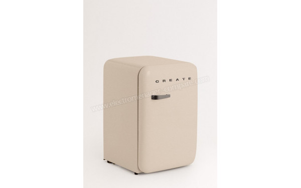 CREATE Retro Fridge 107L Black Sable - Vue 3/4 gauche