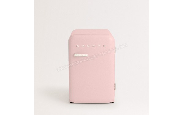CREATE Retro Fridge 107L Marbre Rose - Vue de face