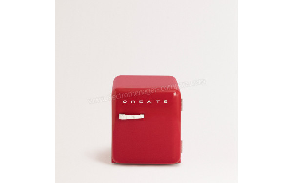 CREATE Retro Fridge 48L Marbre Rouge - Vue de face