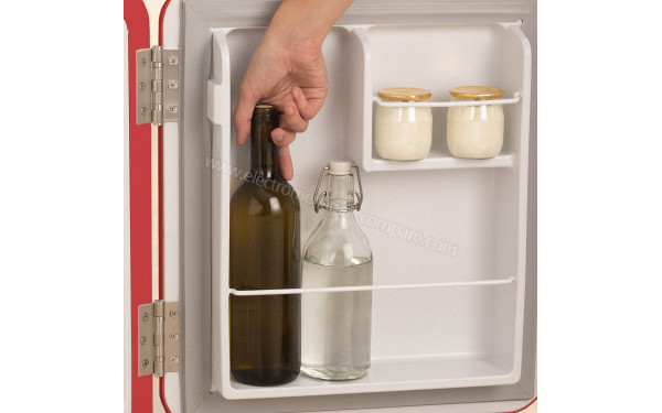 CREATE Retro Fridge 48L Marbre Rouge - Mise en situation