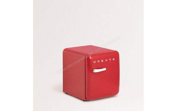 CREATE Retro Fridge 48L Marbre Rouge - Vue 3/4 gauche