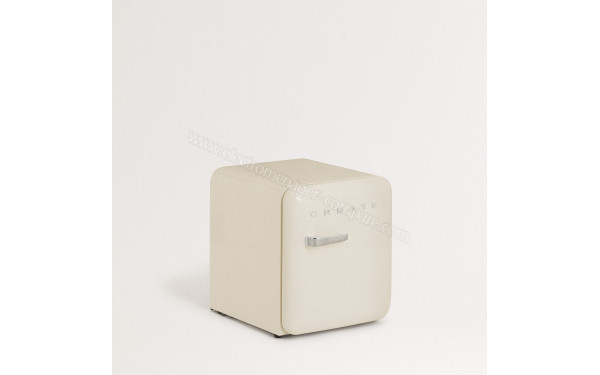 CREATE Retro Fridge 48L Argent Beige - Vue 3/4 gauche