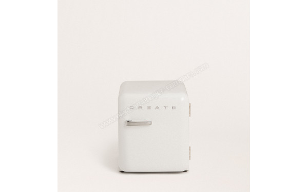 CREATE Retro Fridge 48L Argent Blanc - Vue de face