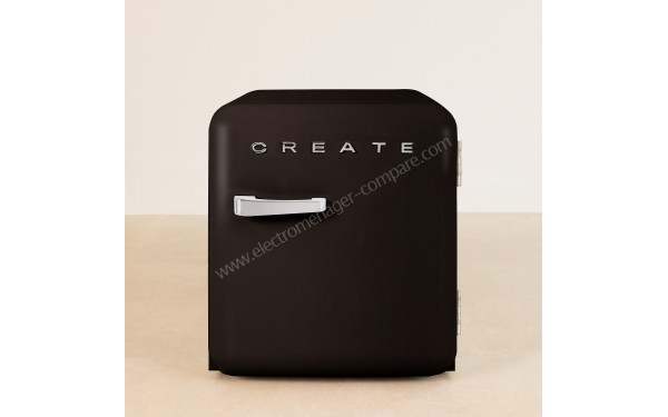 CREATE Retro Fridge 48L Argent Noir - Vue de face