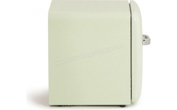 CREATE Retro Fridge 48L Argent Vert Pastel - Vue de profil
