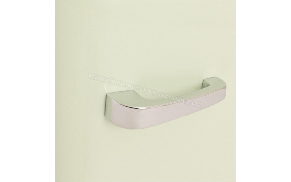 CREATE Retro Fridge 48L Argent Vert Pastel - Zoom sur la poign&eacute;e