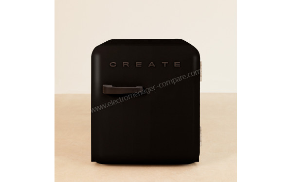 CREATE Retro Fridge 48L Black Noir - Vue de face