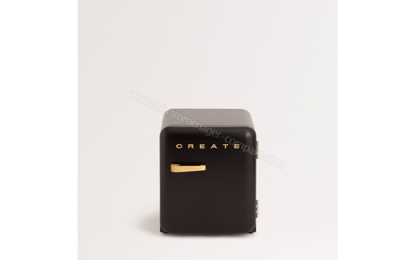CREATE Retro Fridge 48L Bois Noir - Vue de face