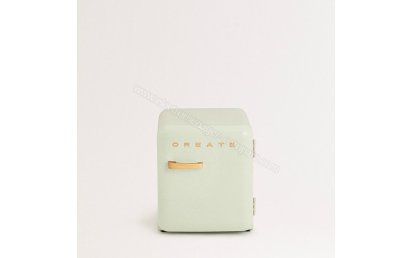 CREATE Retro Fridge 48L Bois Vert Pastel - Vue de face