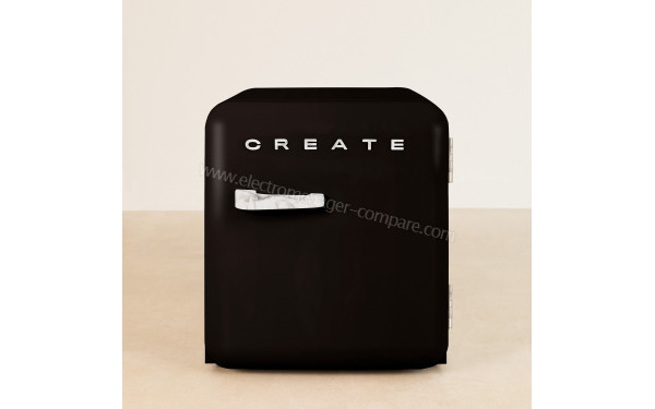 CREATE Retro Fridge 48L Marbre Noir - Vue de face