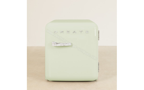 CREATE Retro Fridge 48L Marbre Vert Pastel - Vue de face