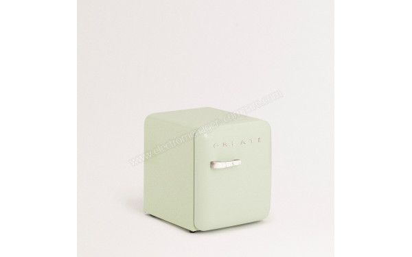 CREATE Retro Fridge 48L Marbre Vert Pastel - Vue 3/4 gauche